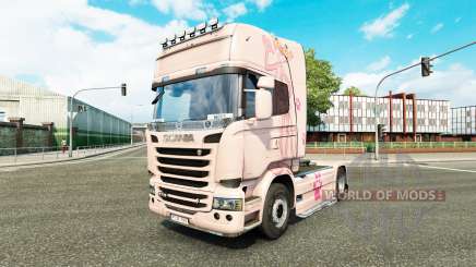 La peau Pink Panter sur tracteur Scania pour Euro Truck Simulator 2