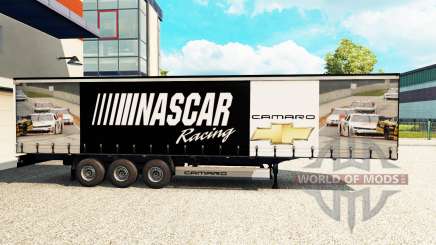 La peau de NASCAR sur un rideau semi-remorque pour Euro Truck Simulator 2