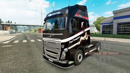 Schnelle Transporte skin für den Volvo truck für Euro Truck Simulator 2