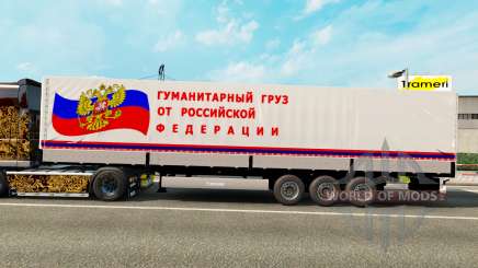 Un semi-remorque transportant du fret humanitaire pour Euro Truck Simulator 2