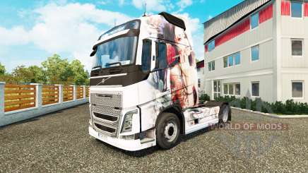 La peau Artistique Fille chez Volvo trucks pour Euro Truck Simulator 2