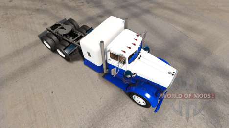 La peau Bleu Et Blanc sur le camion Kenworth 521 pour American Truck Simulator