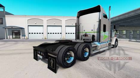 La peau Movin sur camion-tracteur Kenworth W900 pour American Truck Simulator