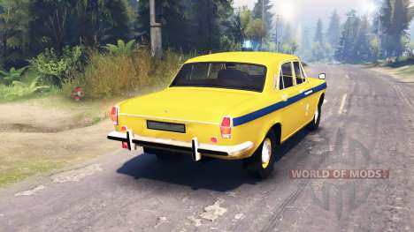 GAZ-24 Volga de la Police pour Spin Tires