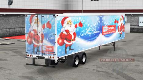 Une collection de peaux de Noël trailer v2.0 pour American Truck Simulator