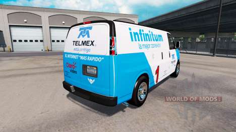 La peau Telmex sur tracteur Chevrolet Express 35 pour American Truck Simulator