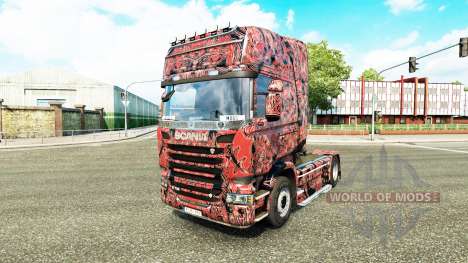 La peau Alien Masque C sur tracteur Scania pour Euro Truck Simulator 2