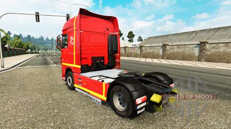 La peau Sapeur Pompier sur tracteur DAF pour Euro Truck Simulator 2