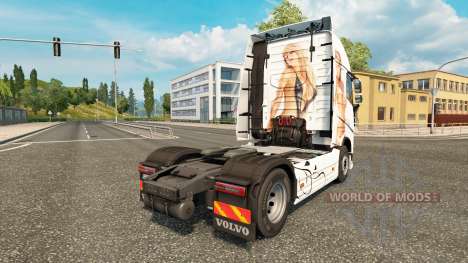 La peau j'Aime la Chatte pour Volvo camion pour Euro Truck Simulator 2