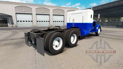 La peau Bleu Et Blanc sur le camion Kenworth 521 pour American Truck Simulator