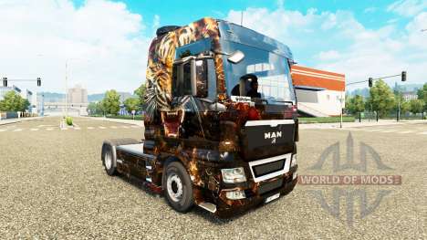 La peau de Tigre sur le camion de l'HOMME pour Euro Truck Simulator 2