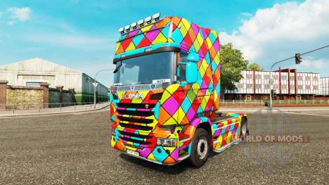 Arlequin de la peau pour camion Scania pour Euro Truck Simulator 2