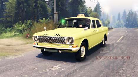 GAZ-24 Volga Taxi v2.0 pour Spin Tires