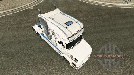 Dragon blanc de la peau pour camion Scania T pour Euro Truck Simulator 2