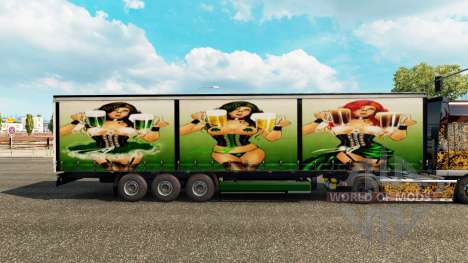 Peau-Rouge Irlandaise de la Bière sur la remorqu pour Euro Truck Simulator 2