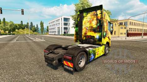 Blumen-Mädchen-skin für Volvo-LKW für Euro Truck Simulator 2