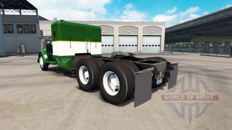 Peau Vert Et Blanc camion tracteur Kenworth 521 pour American Truck Simulator