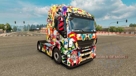 La peau de l'Univers Marvel sur le camion Iveco pour Euro Truck Simulator 2