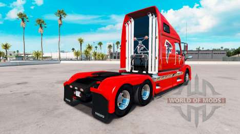 Haut Atalanta Falcons auf Sattelzugmaschine Volv für American Truck Simulator