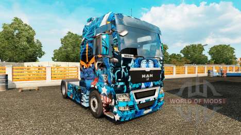La peau des Héros de Marvel sur le camion de l'H pour Euro Truck Simulator 2