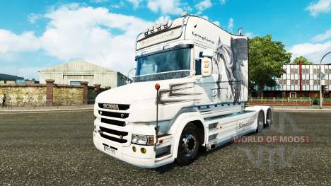 Dragon blanc de la peau pour camion Scania T pour Euro Truck Simulator 2