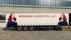 Skins Redhead Logistik auf dem Anhänger für Euro Truck Simulator 2
