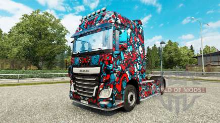 Haut Kühl Pop auf den LKW DAF für Euro Truck Simulator 2