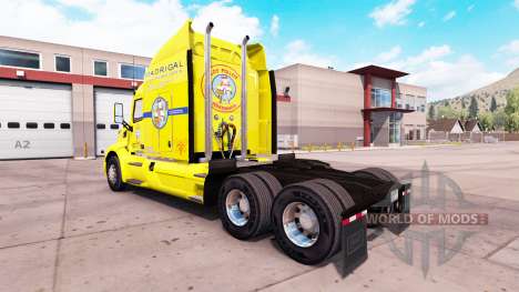 La peau Los Pollos Hermanos camion sur un Peterb pour American Truck Simulator