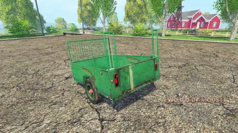 Un seul essieu de la remorque pour Farming Simulator 2015