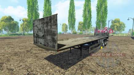 Semi-remorque à plate-forme pour Farming Simulator 2015