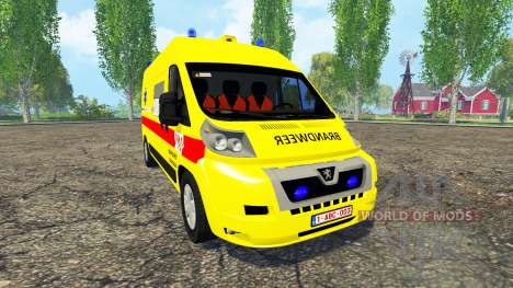 Peugeot Boxer Belgian Ambulance pour Farming Simulator 2015