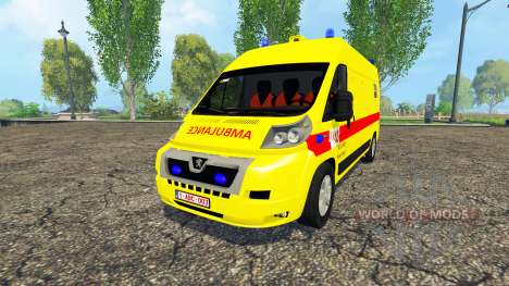 Peugeot Boxer Belgian Ambulance Klina pour Farming Simulator 2015