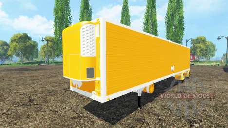 Reefer remorque orange pour Farming Simulator 2015