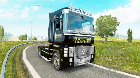 Rockstar Energy skin für Renault Magnum Zugmasch für Euro Truck Simulator 2