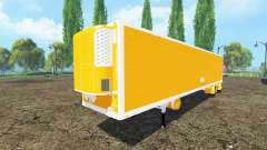Reefer remorque orange pour Farming Simulator 2015