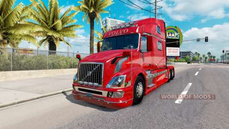 Peau Rouge Fantaisie v2.0 pour camion Volvo VNL  pour American Truck Simulator