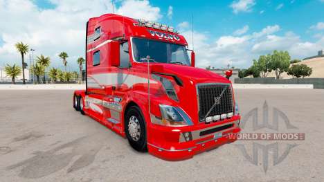 Haut Rot Fantasie über den LKW Volvo VNL 780 für American Truck Simulator