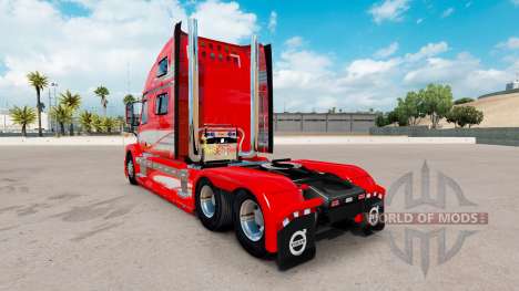 Peau Rouge Fantaisie sur le camion Volvo VNL 780 pour American Truck Simulator