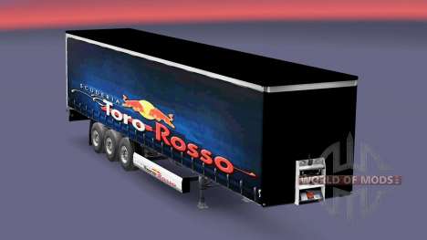 Peaux écuries de Formule 1 pour le semi pour Euro Truck Simulator 2