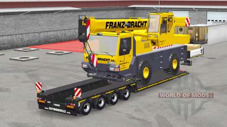 Tieflader-Auflieger mit Lasten v3.0 für American Truck Simulator