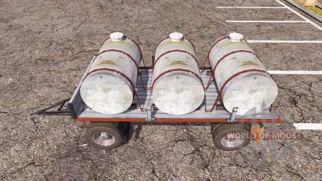 Trailer with barrels milk and water v2.0 pour Farming Simulator 2013