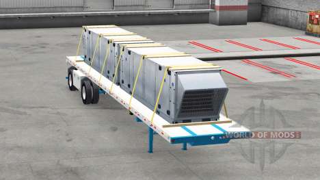 Die Auflieger-Plattform Dogge mit Lasten v5.0 für American Truck Simulator