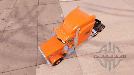 La peau d'Orange pour le camion Peterbilt 389 pour American Truck Simulator