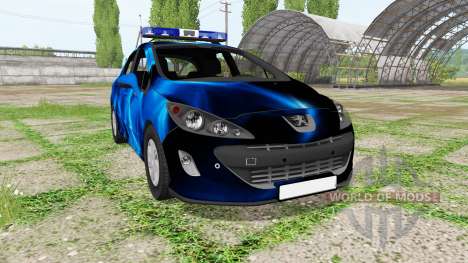 Peugeot 308 (T7) Police blue für Farming Simulator 2017