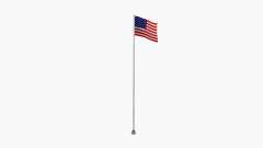 Flag pole USA für Farming Simulator 2015