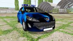 Peugeot 308 (T7) Police blue pour Farming Simulator 2017