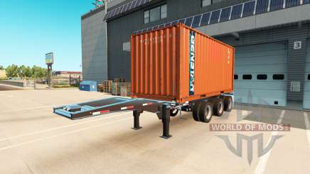 La semi-remorque-camion conteneur pour American Truck Simulator