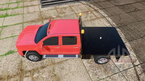 Chevrolet Silverado 3500 HD Crew Cab flatbed pour Farming Simulator 2017