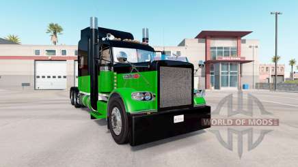 La peau Noire & Verte pour le camion Peterbilt 389 pour American Truck Simulator