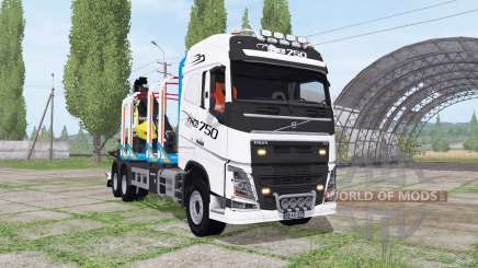 Volvo FH16 750 6x4 Globetrotter Timber Truck pour Farming Simulator 2017
